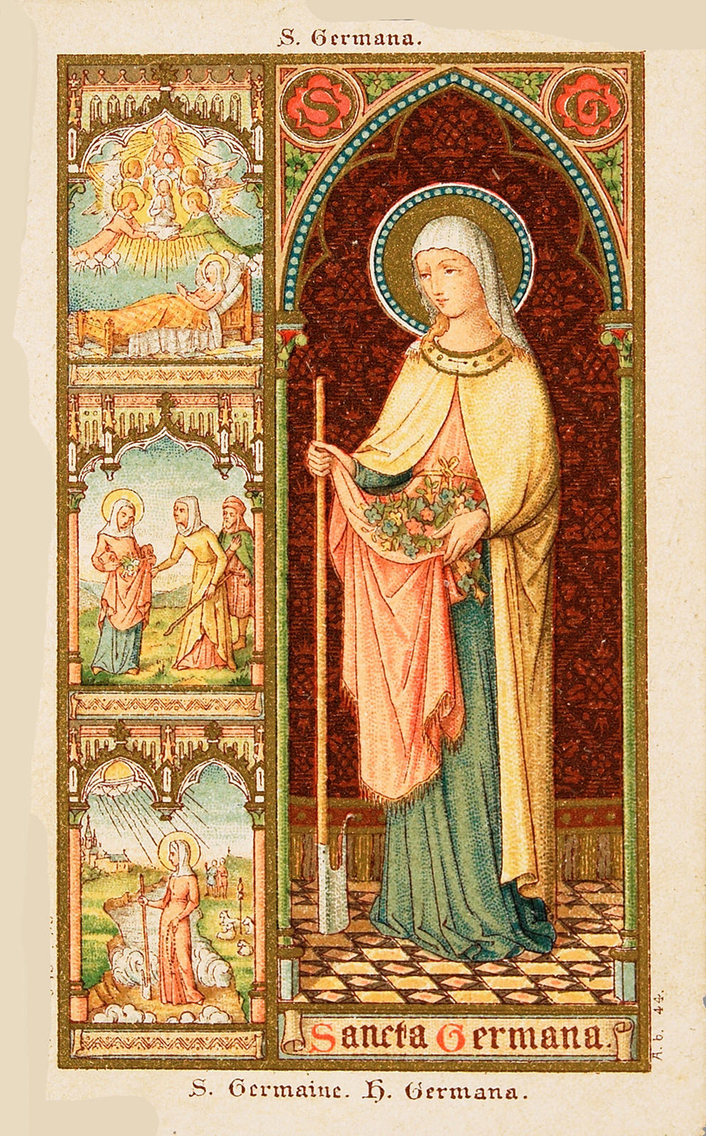 St Germaine Prayer Card